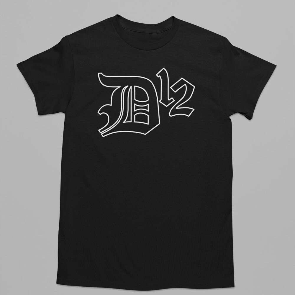 D12 Eminem Rap Shirt Detroit Tee. Classic Hip Hop Shirt. Black. Multiple Sizes.